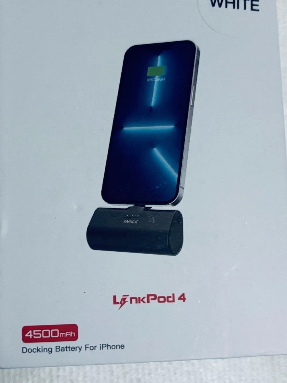 NWT iWalk LinkPod 4 Portable Docking Power Bank - White